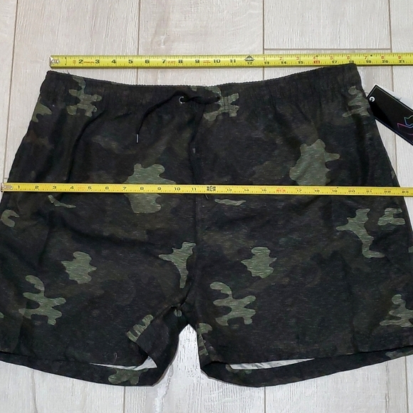BURNSIDE MAN'S SWIM TRUNKS, Sz XL, GREEN/ARMY, NEW - Picture 10 of 12
